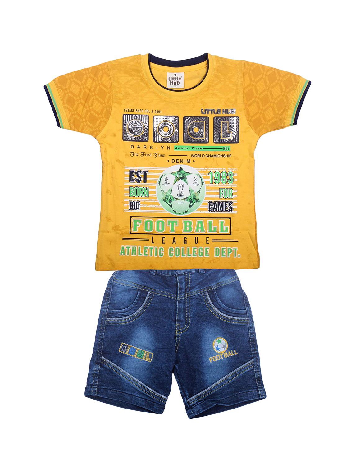 yellow cotton dungarees twin sets - 16942222 - Zoom Image - 1
