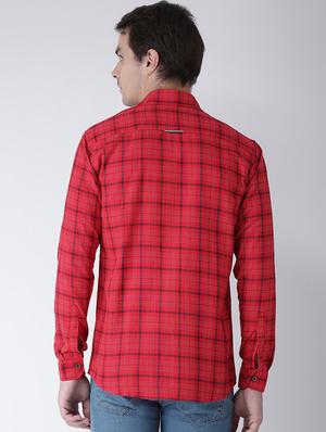 red checkered casual shirt - 16942224 - Standard Image - 3