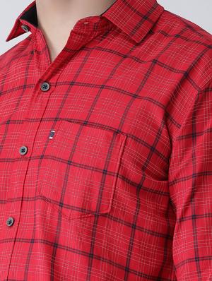 red checkered casual shirt - 16942224 - Standard Image - 5
