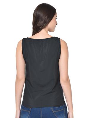 color block asymmetric neck top - 16942268 - Standard Image - 3