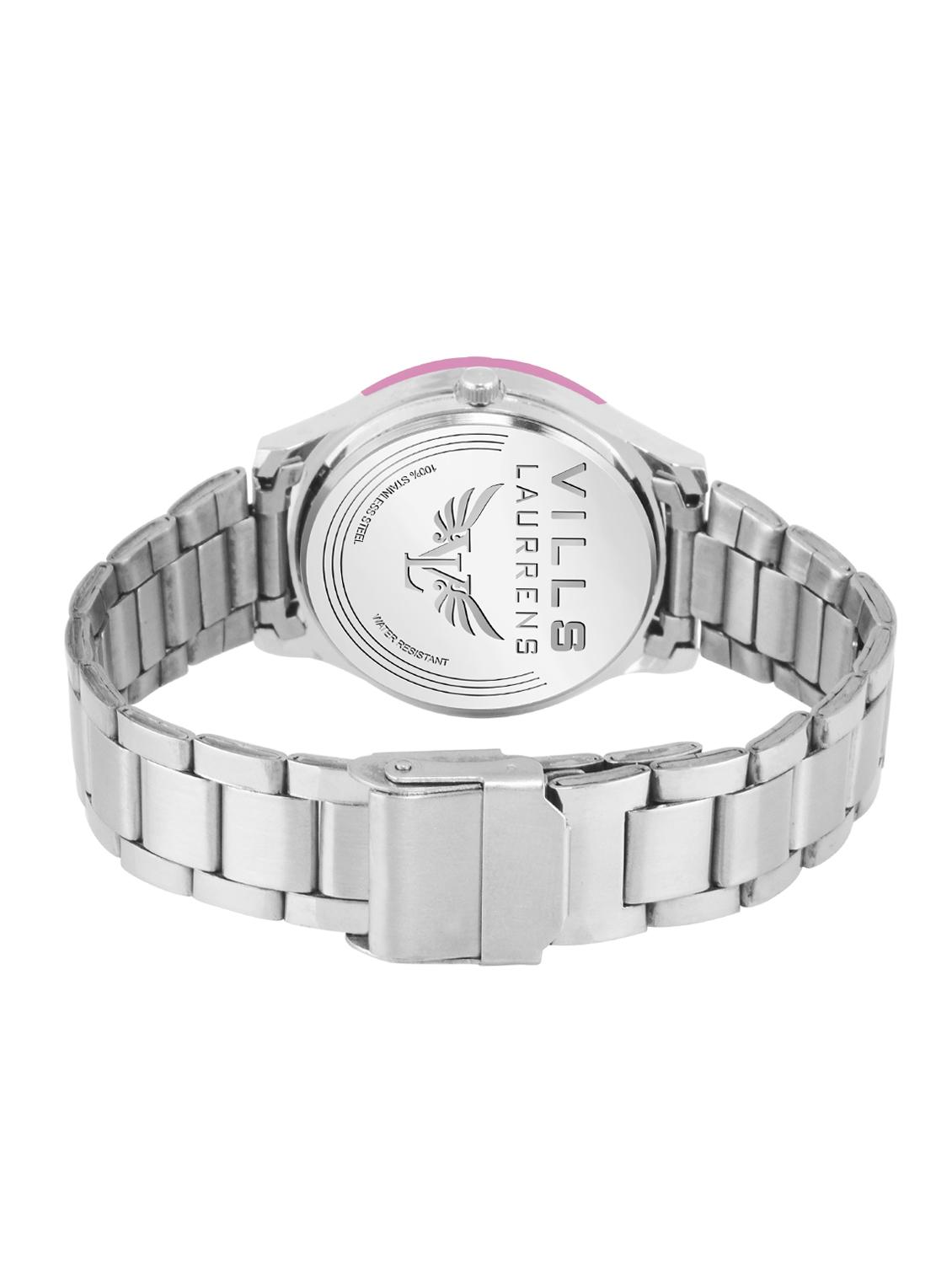 vills laurrens vl-7117 pink dial classy casual watch for women and girls - 16942328 - Zoom Image - 3