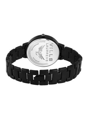 vills laurrens vl-7131 attractive diamond filled (black) analogue watch for women and girls - 16942342 - Standard Image - 3