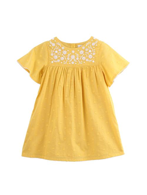 yoke embroidered dress - 16942817 - Standard Image - 1