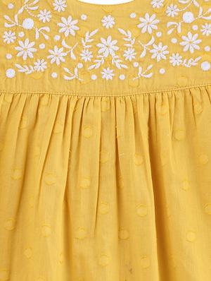 yoke embroidered dress - 16942817 - Standard Image - 3