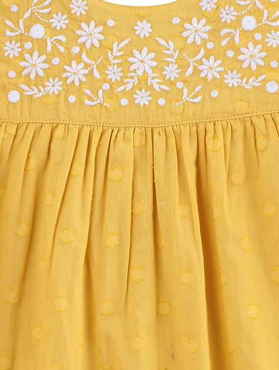 yoke embroidered dress - 16942817 - Zoom Image - 3