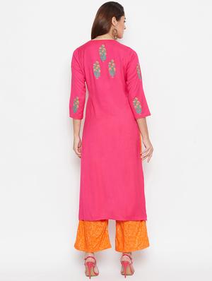 printed kurta palazzo set - 16943186 - Standard Image - 3