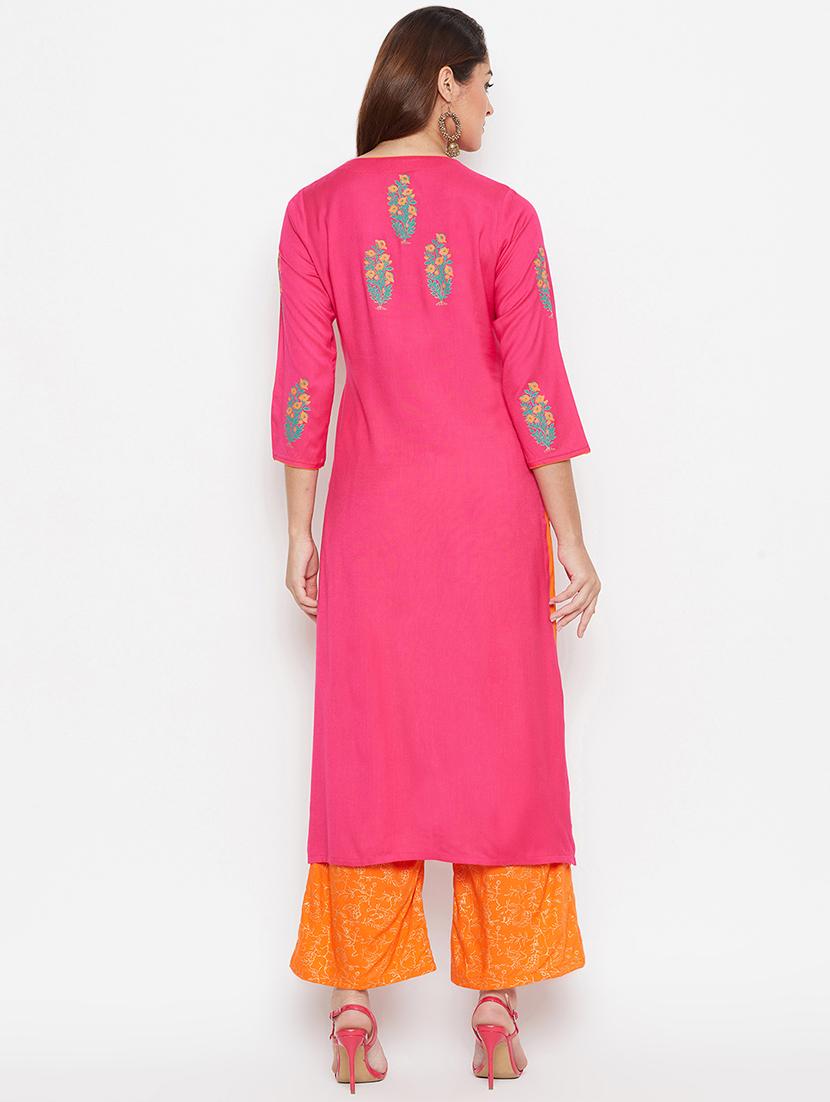 printed kurta palazzo set - 16943186 - Zoom Image - 3