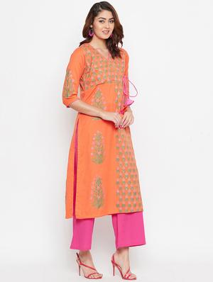 printed kurta palazzo set - 16943188 - Standard Image - 2