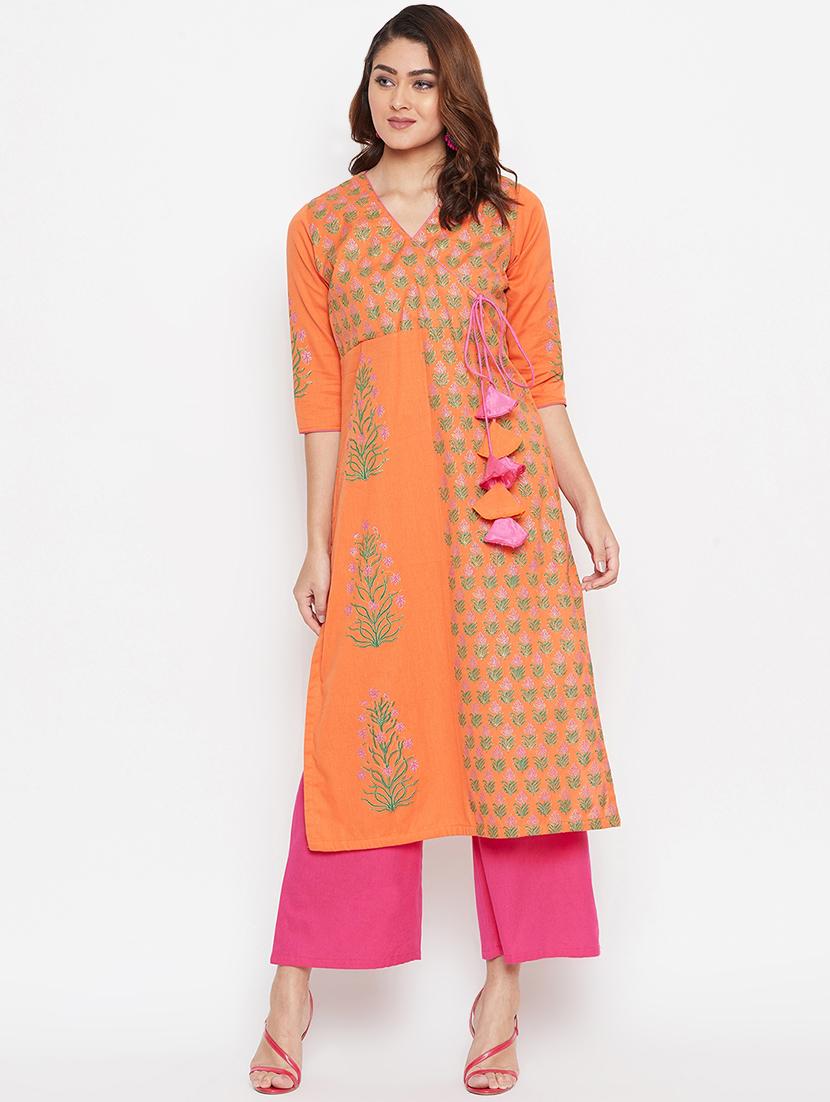 printed kurta palazzo set - 16943188 - Zoom Image - 1