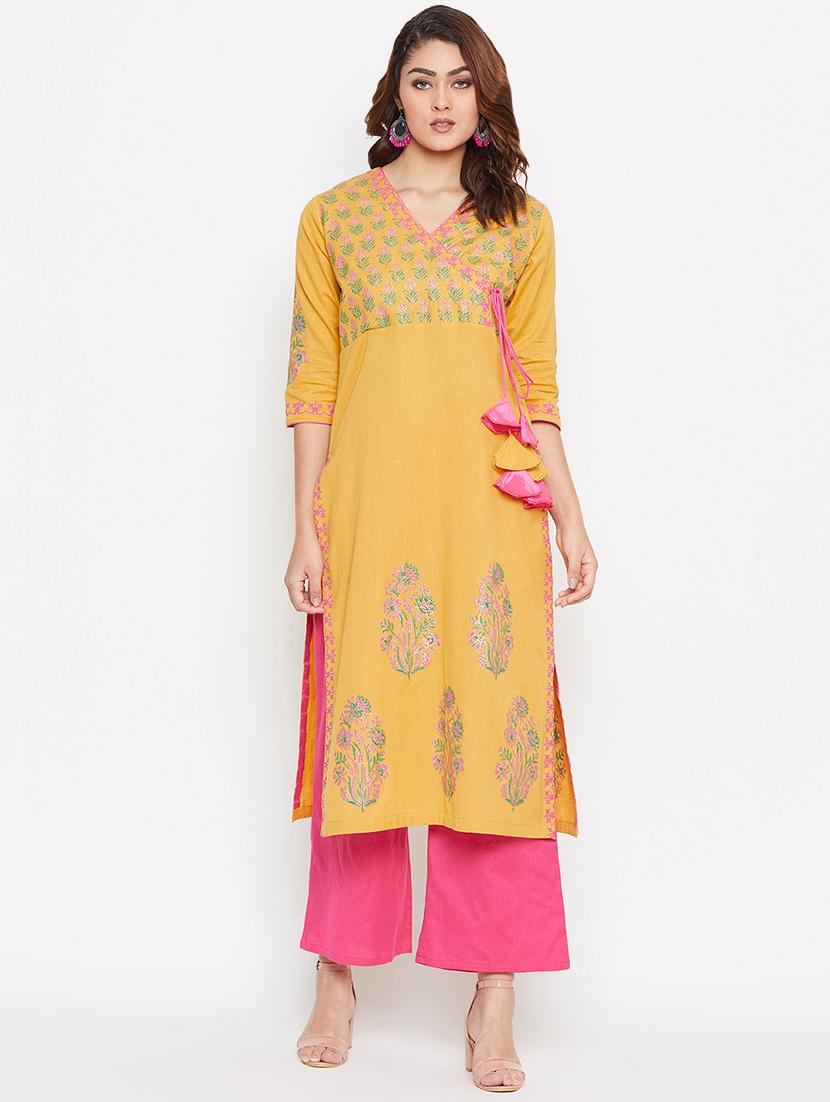 printed kurta palazzo set - 16943189 - Zoom Image - 1