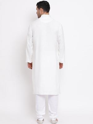 white solid kurta churidar set - 16943242 - Standard Image - 3