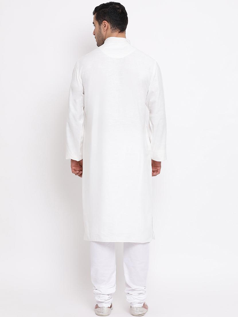 white solid kurta churidar set - 16943242 - Zoom Image - 3