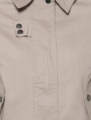 button detail cropped denim jacket - 16943314 - Standard Image - 5