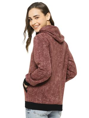 contrast bind printed hoodie - 16943318 - Standard Image - 3