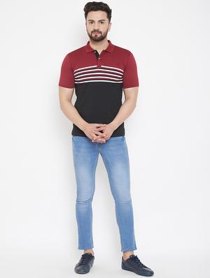 black striped polo t-shirt - 16943488 - Standard Image - 4