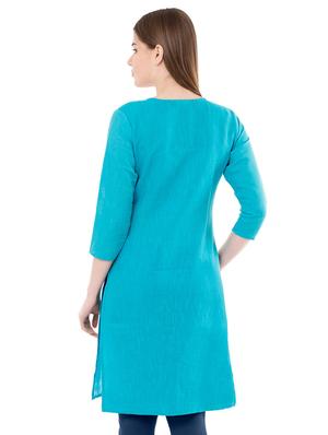 yoke embroidered straight kurta - 16943680 - Standard Image - 3