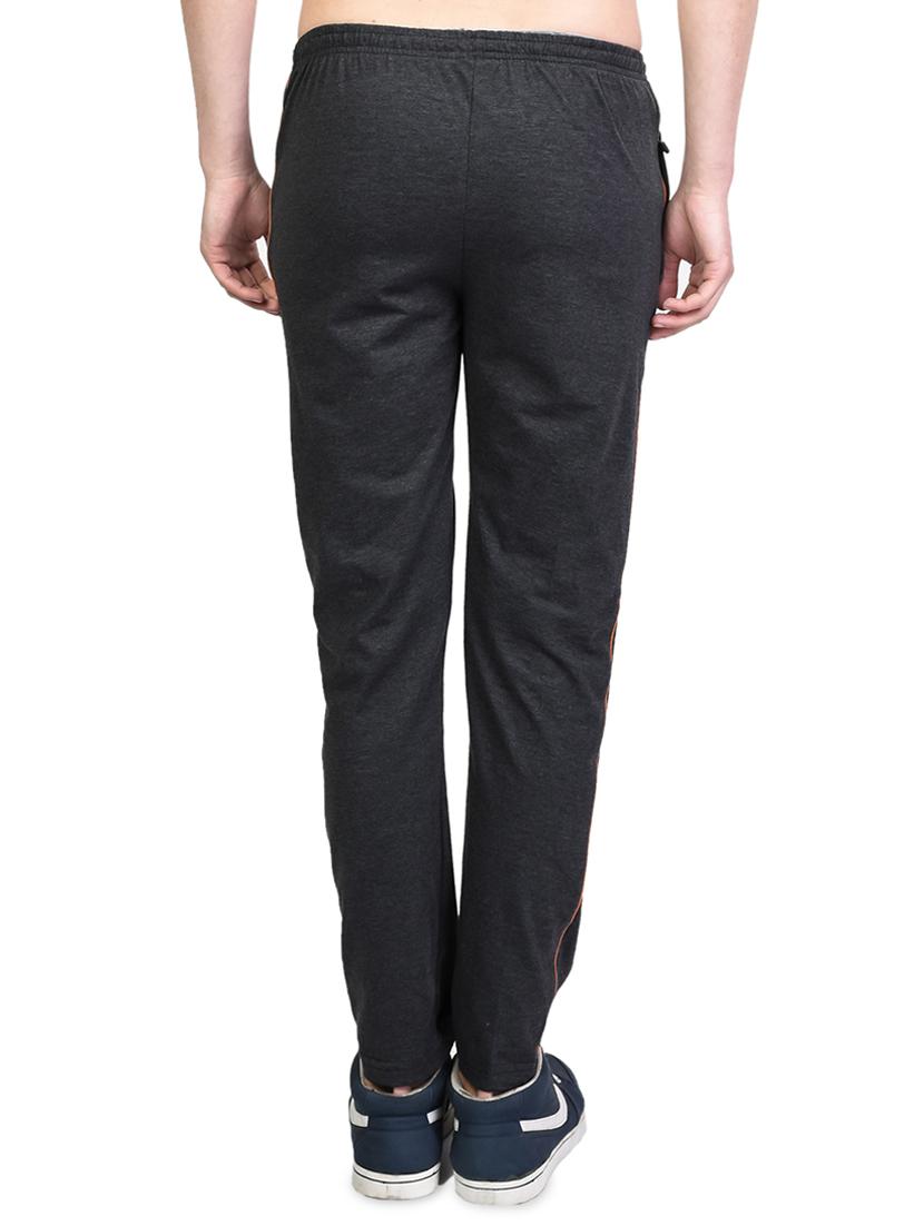 grey solid full length track pant - 16943710 - Zoom Image - 3