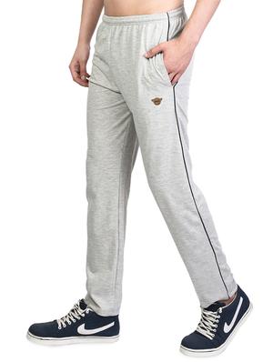 grey solid full length track pant - 16943712 - Standard Image - 2