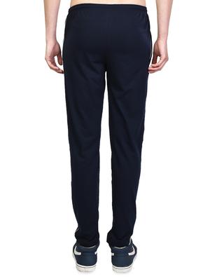 navy blue solid full length track pant - 16943713 - Standard Image - 3