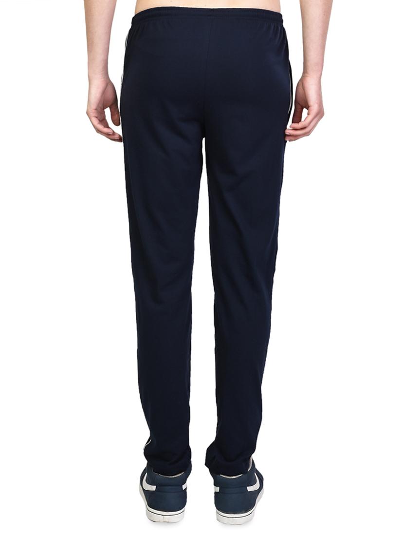 navy blue solid full length track pant - 16943713 - Zoom Image - 3