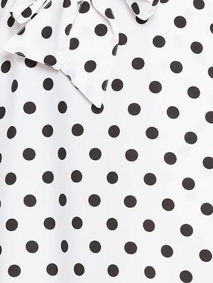 tie front polka dot flared dress - 16943826 - Standard Image - 5