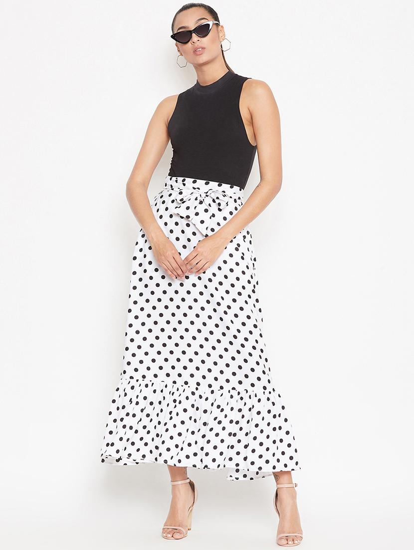 tie front polka dot flared dress - 16943826 - Zoom Image - 4