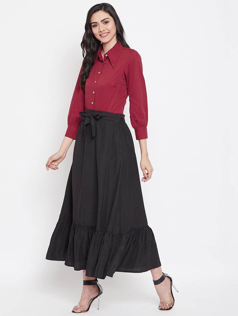 tie front flared skirt - 16943828 - Zoom Image - 4