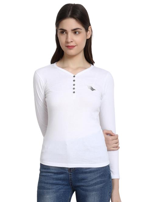 v-neck solid tee - 16943860 - Standard Image - 1