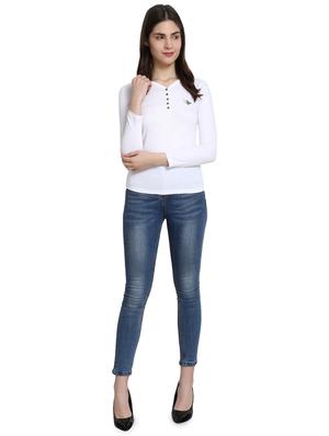 v-neck solid tee - 16943860 - Standard Image - 4