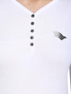 v-neck solid tee - 16943860 - Standard Image - 5