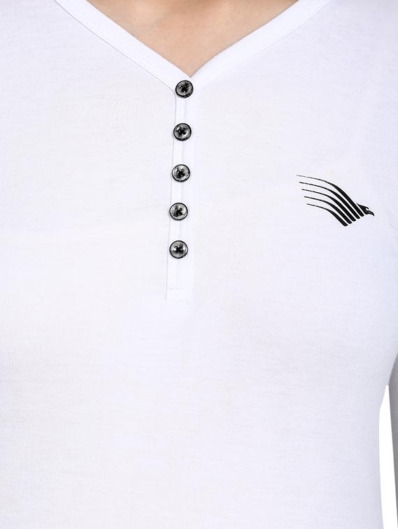 v-neck solid tee - 16943860 - Zoom Image - 5