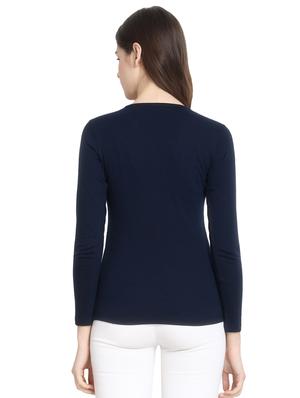 v neck solid tee - 16943862 - Standard Image - 3