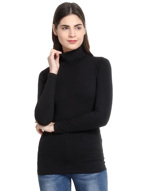 turtle neck solid tee - 16943864 - Standard Image - 1