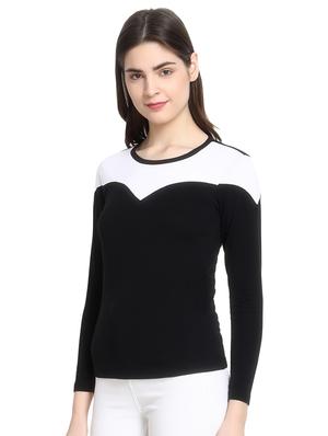 color block round neck tee - 16943868 - Standard Image - 2