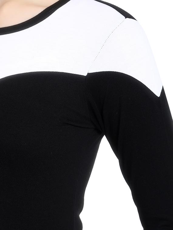 color block round neck tee - 16943868 - Zoom Image - 6