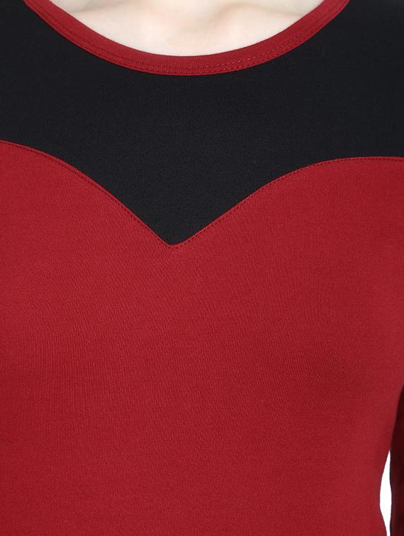 color block round neck tee - 16943869 - Zoom Image - 5