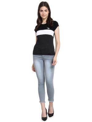 contrast detail round neck tee - 16943886 - Standard Image - 4