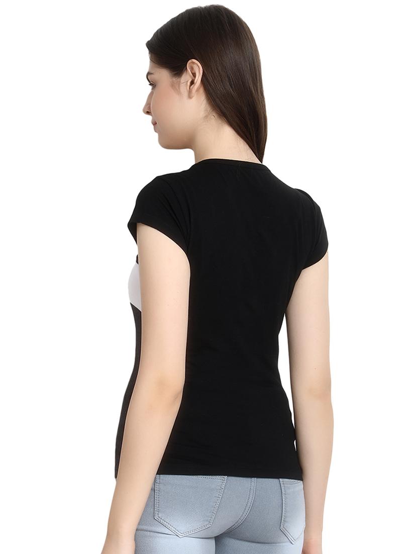 contrast detail round neck tee - 16943886 - Zoom Image - 3