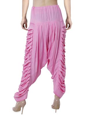 pink rayon dhoti salwar salwars - 16944010 - Standard Image - 3