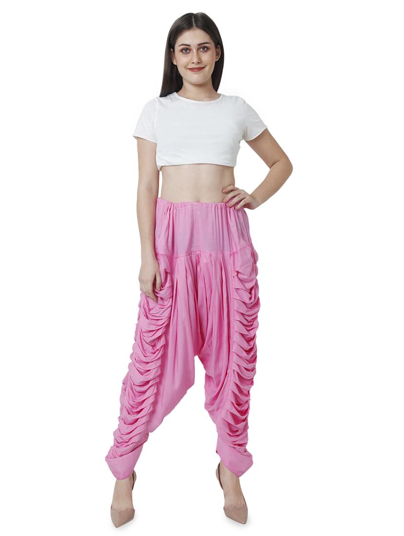 pink rayon dhoti salwar salwars - 16944010 - Zoom Image - 4