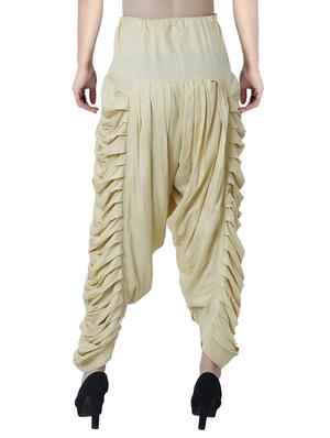 beige rayon dhoti salwar salwars - 16944011 - Standard Image - 3