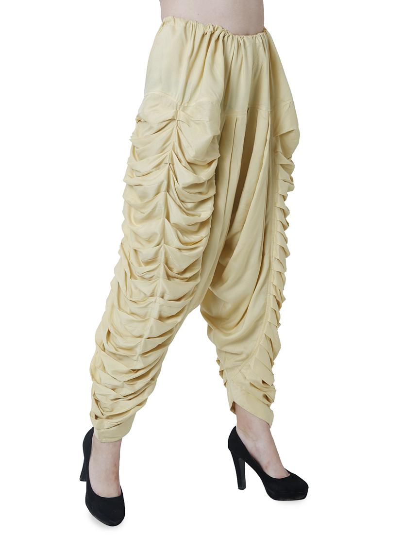 beige rayon dhoti salwar salwars - 16944011 - Zoom Image - 2