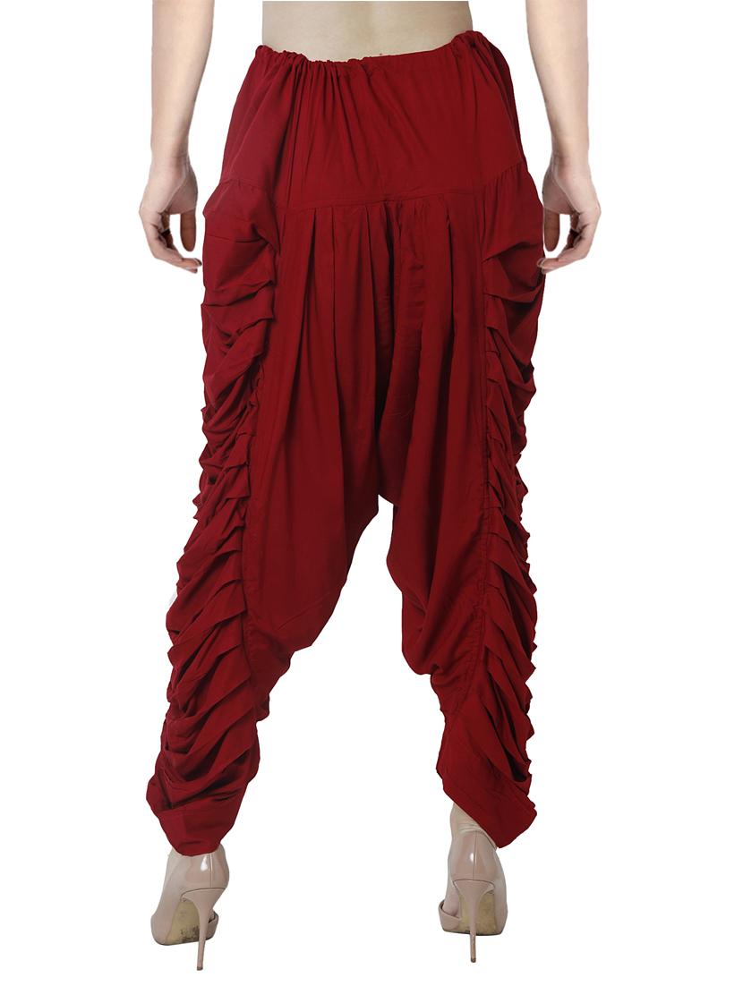 red rayon dhoti salwar salwars - 16944012 - Zoom Image - 3