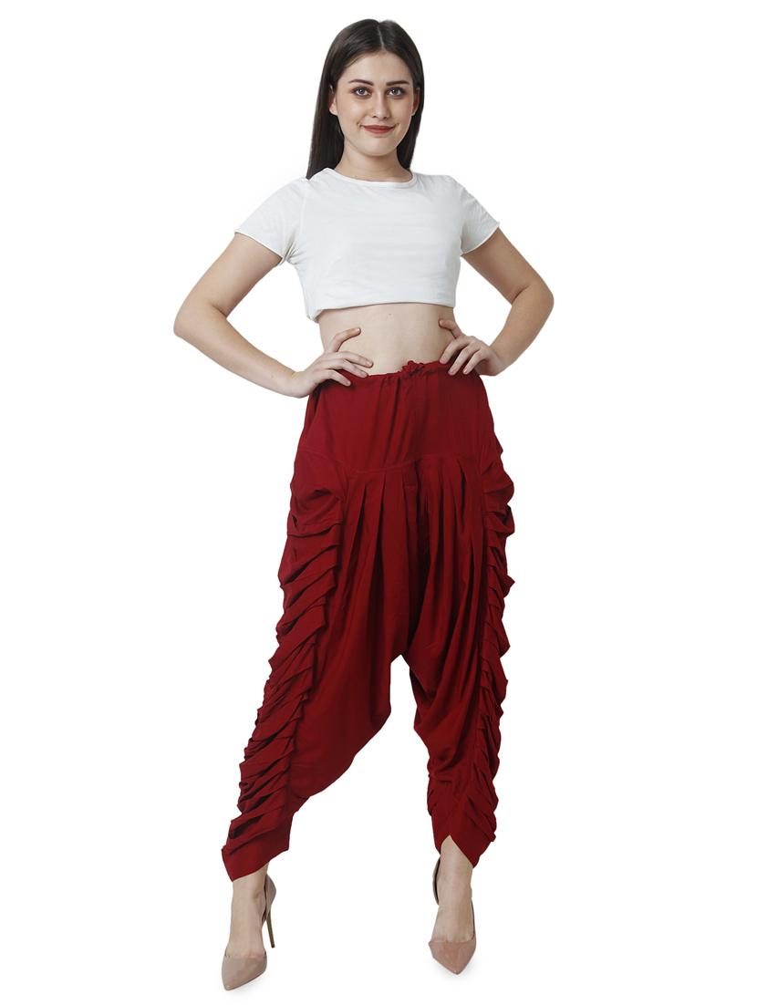 red rayon dhoti salwar salwars - 16944012 - Zoom Image - 4