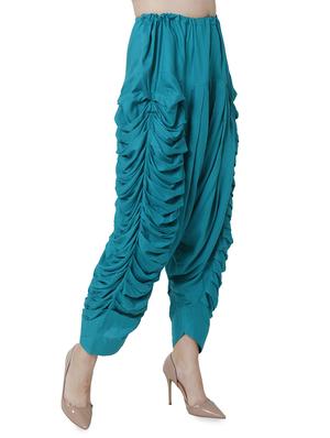 green rayon dhoti salwar salwars - 16944013 -  Standard Image - 1