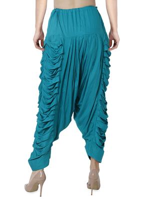 green rayon dhoti salwar salwars - 16944013 - Standard Image - 3