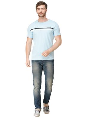 light blue taped t-shirt - 16944263 - Standard Image - 4