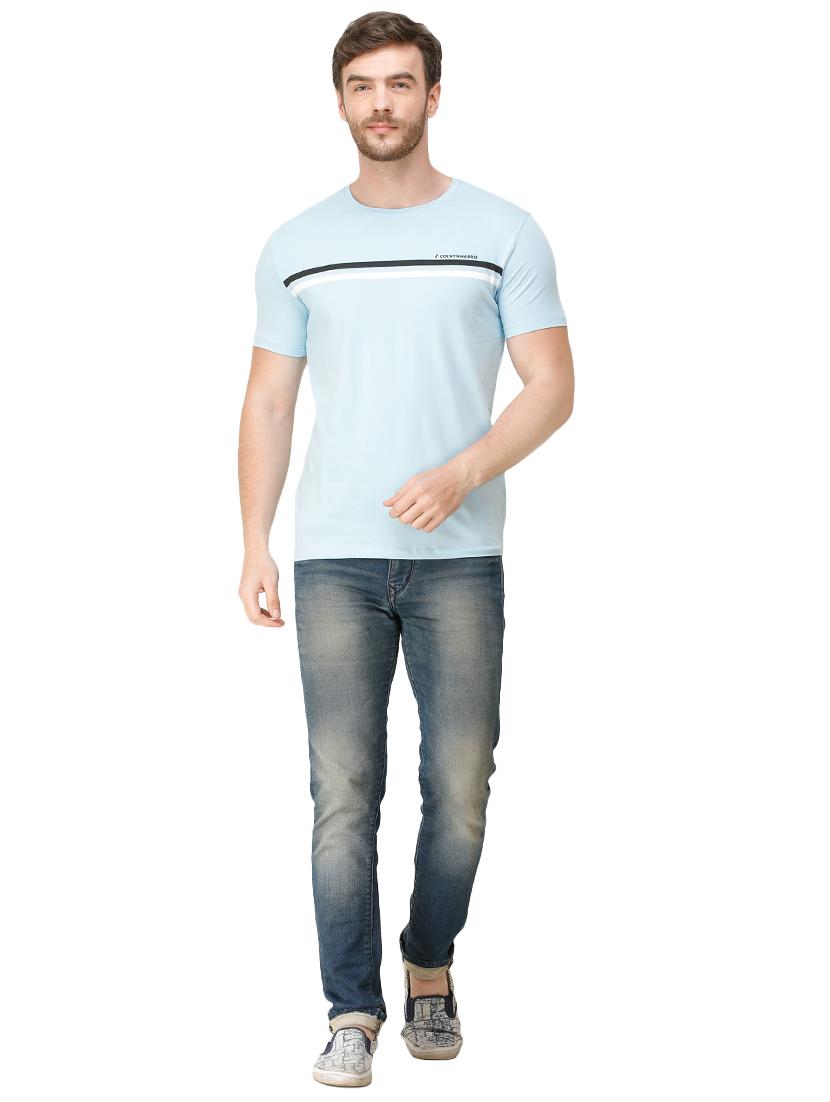 light blue taped t-shirt - 16944263 - Zoom Image - 4