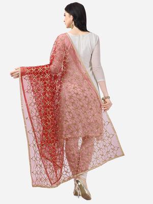 self design embroidered dupatta - 16944512 - Standard Image - 3