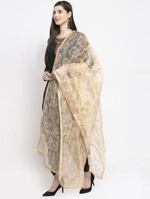 self design embroidered dupatta - 16944520 - Standard Image - 2
